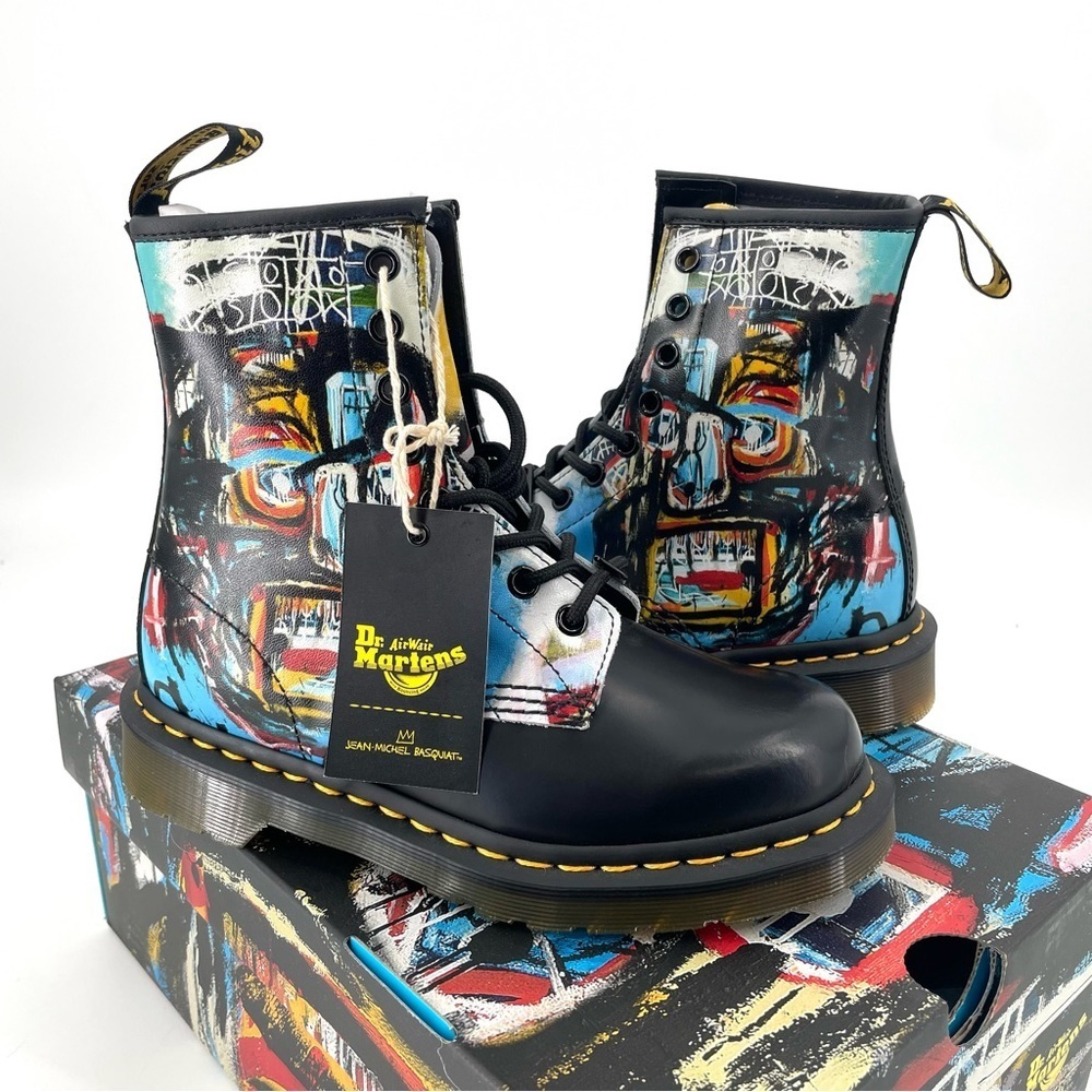 Dr. Martens 1460 BASQUIAT LEATHER LACE UP COMBAT BOOTS​ Limited Edition NEW - Picture 4 of 8